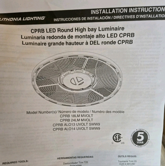 The Lithuania Lighting 15.14 LED Round High Bay Contractor Light - Picture 4 of 12